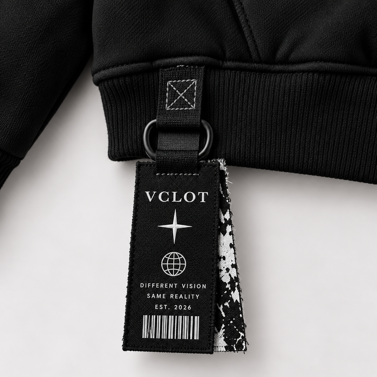 Black | VCLOT High Stakes hoodie, hanging label detail