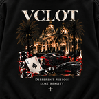 Black | VCLOT High Stakes hoodie, back graphic detail