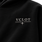 Black | VCLOT Essential Vision hoodie, embroidery detail