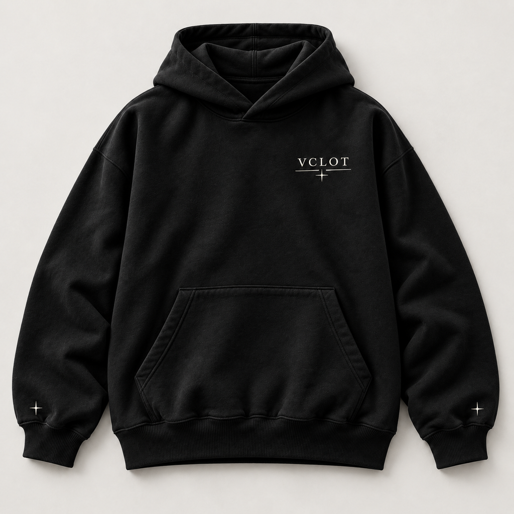 Black | VCLOT Essential Vision hoodie, front view