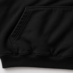 Black | VCLOT High Stakes hoodie, pocket and hem detail