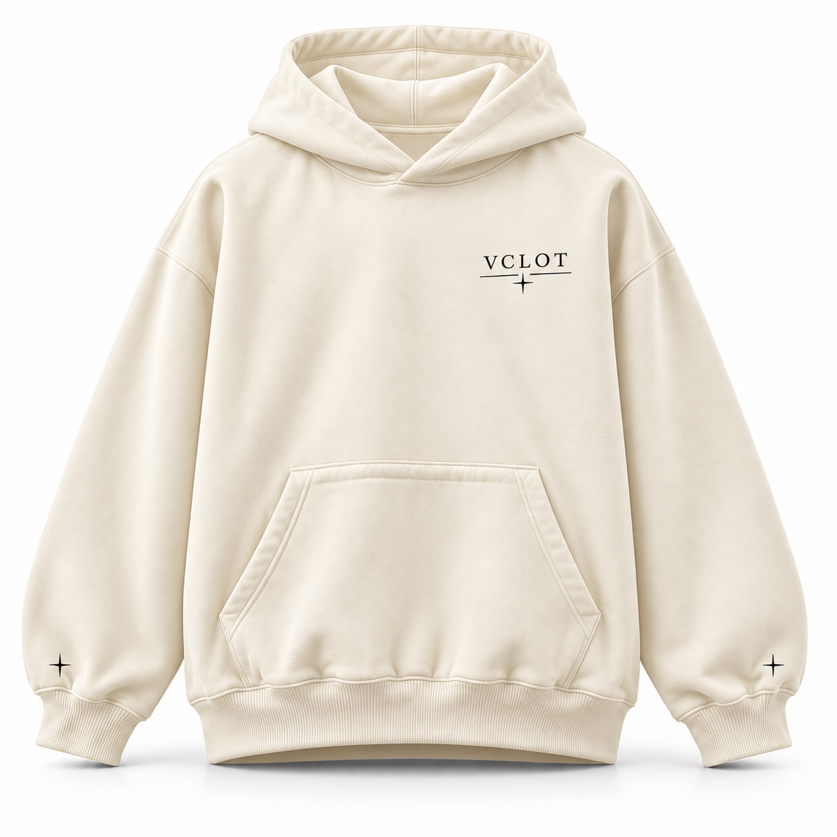 Cream | VCLOT Essential Vision hoodie, front view