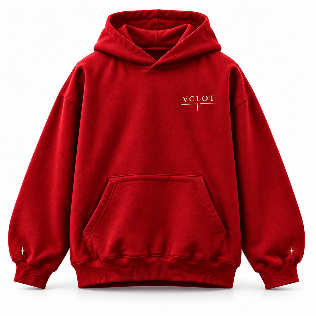 Red | VCLOT Essential Vision hoodie, front view