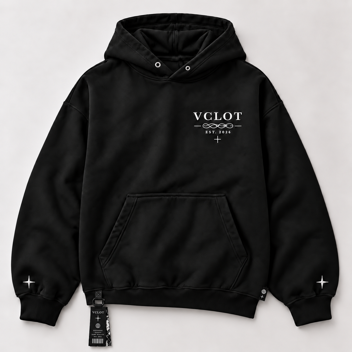 Black | VCLOT High Stakes hoodie, front view